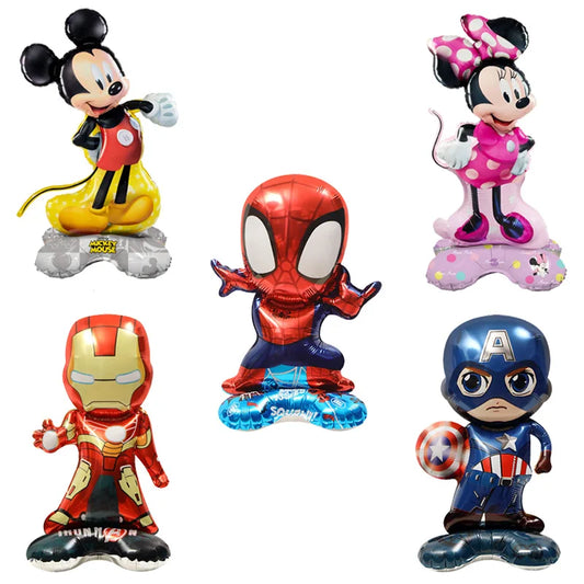 Standing Mickey Minnie Balloon Spider Man Captain America Theme Birthday Party Decoration Balloon Baby Shower Children's Toy