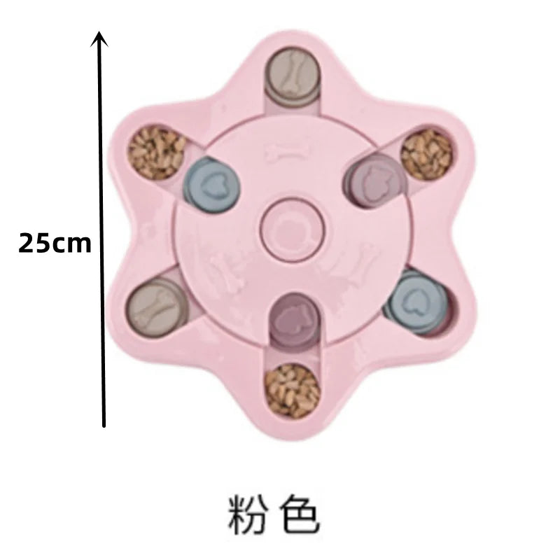 Pet Supplies Cat Dog Turntable Eating Anti-choking Food Puzzle Feeding Interactive Toy Slow Food Tray