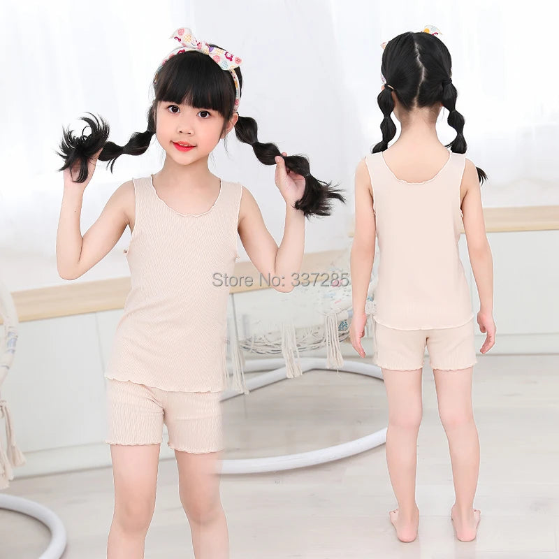 Summer Girls Pajamas set Cotton baby Kids  Pyjamas lovely princess Sleepwear Child 3-15Y spring Pijama Night Wear Clothing Suits