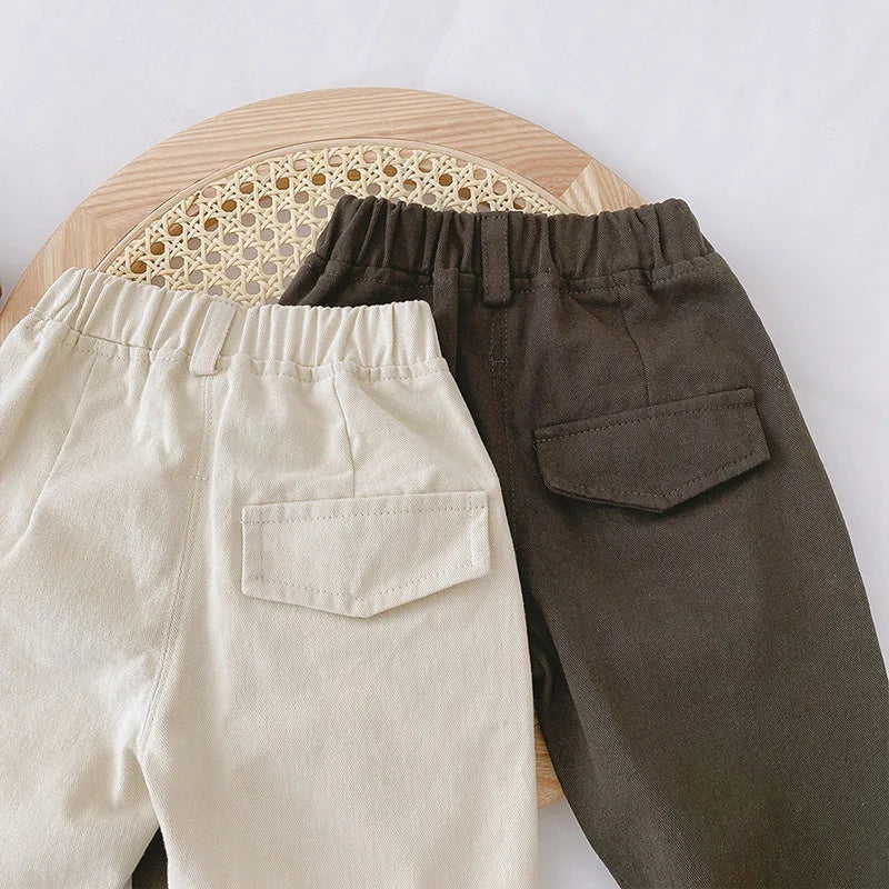 MILANCEL Einfarbige Kinderhose für Jungen und Mädchen, Vier Jahreszeiten, Elastischer Bund, Lässige Kleinkinder-Babyhose, Kleidung für 1–6 Jahre 
