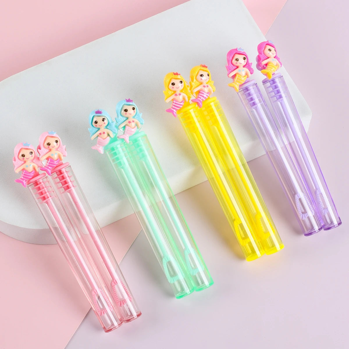 10 stücke Meerjungfrau Seifenblasenröhre Seifenflasche Kleine Meerjungfrau Geburtstagsparty Dekor Hochzeitsgäste Geschenke Babyparty Kids Favors Spielzeug 