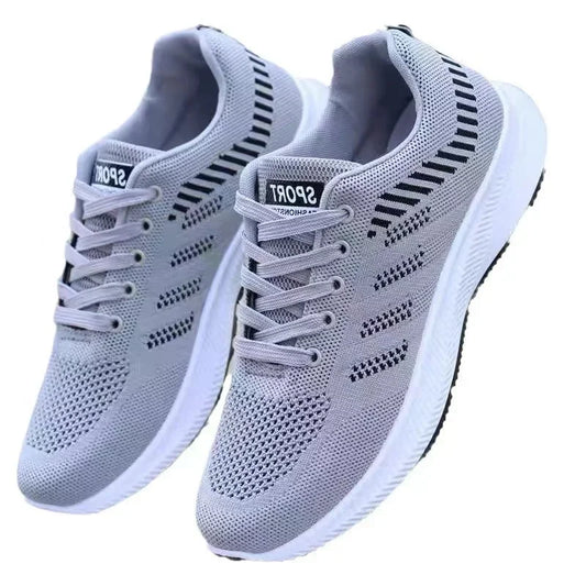 Men's Casual Running Shoes 2025 with Outdoor Anti Slip Design Gray Flat Sports Shoes Black Fashionable Low-priced Men's Shoes