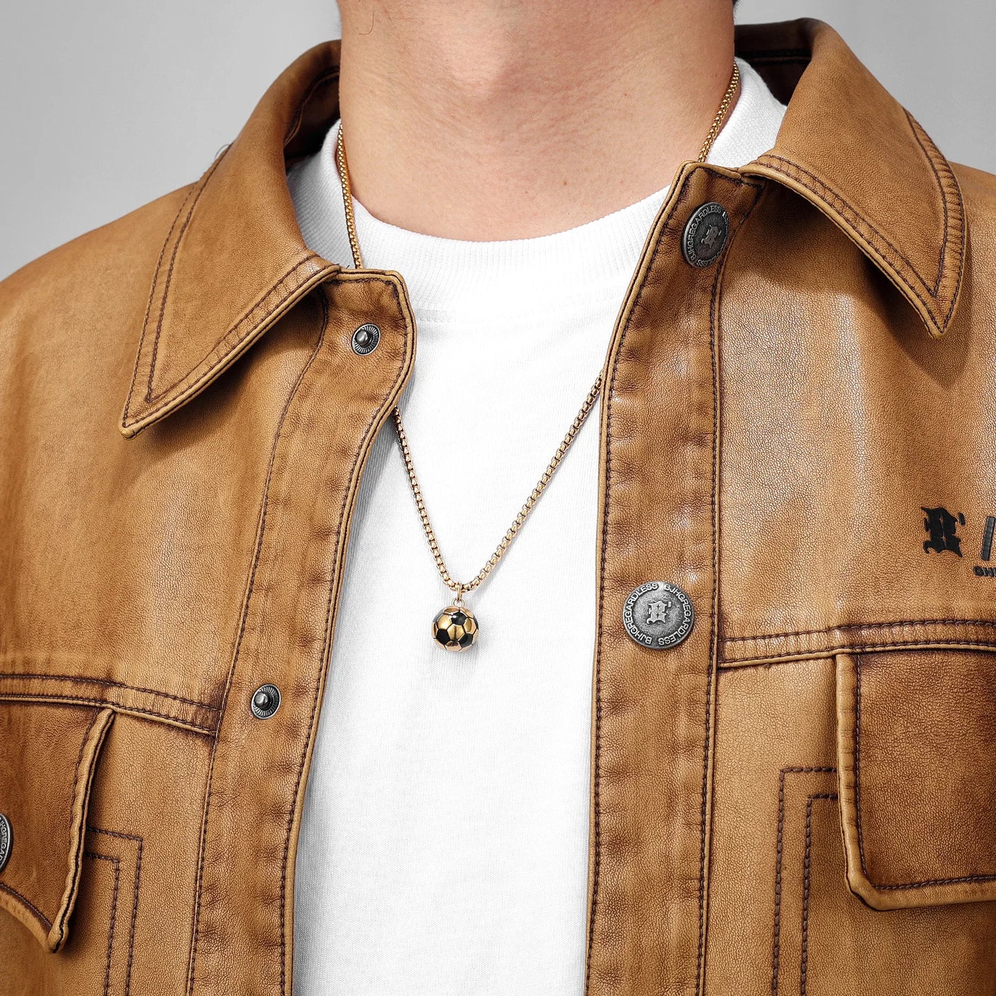 Basketball Football Men Necklaces With Pendant Stainless Steel Jewelry For Male Women Punk Hip Hop Accessories Gifts Wholesale