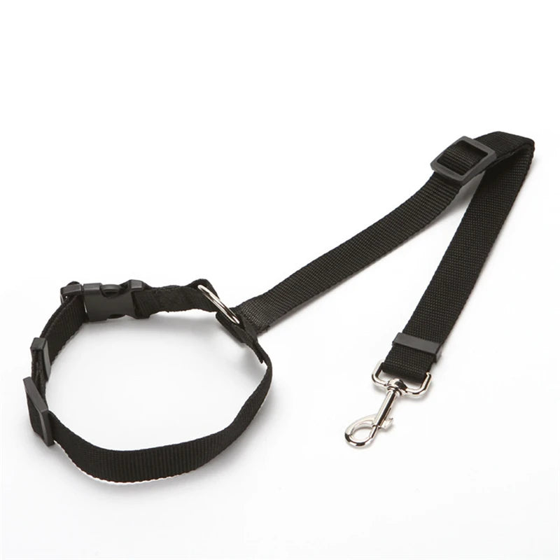 Nylon Safety Belt for Dogs Solid Color Pet Car Seat Belt Two-in-one Leash Adjustable Dog Harness Collar Products Pet Accessories