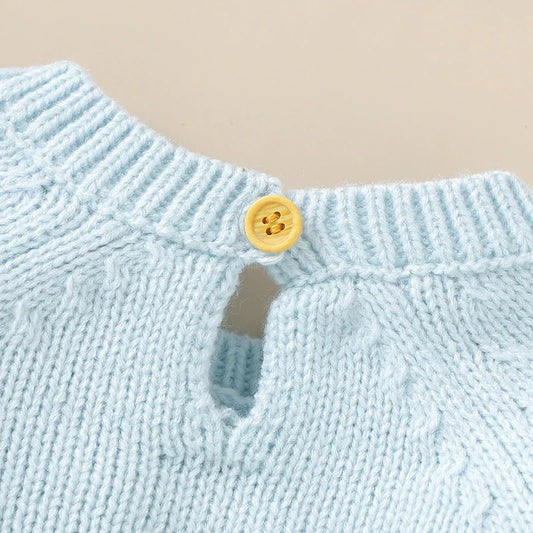 Newborn Baby Bodysuits Fashion Floral Embroideried Clothes 0-18m Winter Infant Girl Jumpsuit Long Sleeve Autumn Overalls Sweater