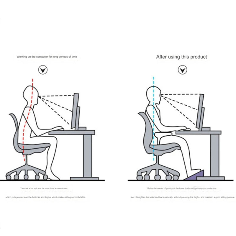 Office Foot Rest Stool Removable Massage Roller Portable, Ergonomic Desk Footrest for office