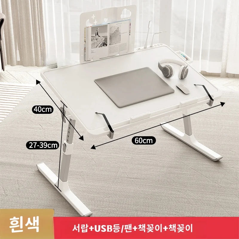 Laptop Bed Tray Table, Adjustable Laptop Bed Table,Portable Standing Desk with Storage Drawer,Foldable Lap Tablet Table for Sofa Home improvement office phone