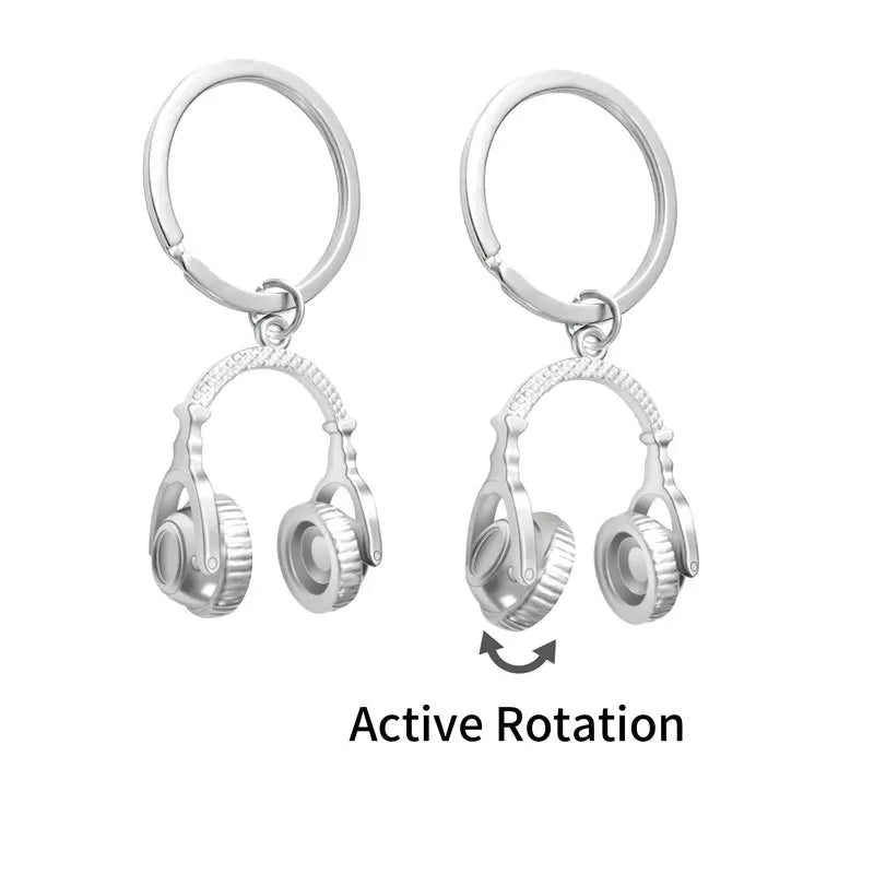 Music DJ Headset Keychain Headphone Keyring Gifts for Men Women Gift Jewelry