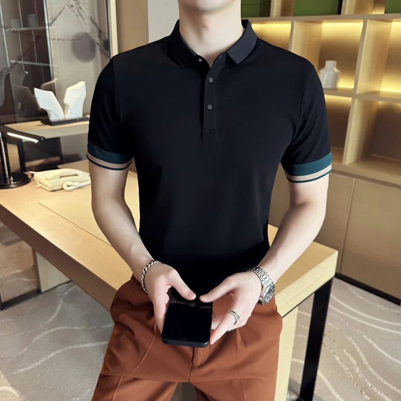 Summer Men Polo Shirt Breathable Casual Tees Tops Short Sleeve Hip Hop Polos Shirts mon !!!
