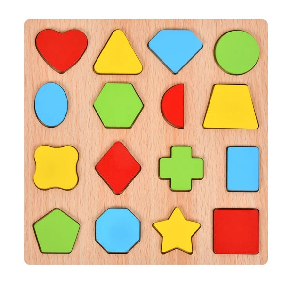 Colorful Alphabet Number Wooden Puzzles Kids Intelligent Matching Game Preschool Children Early Educational Toys