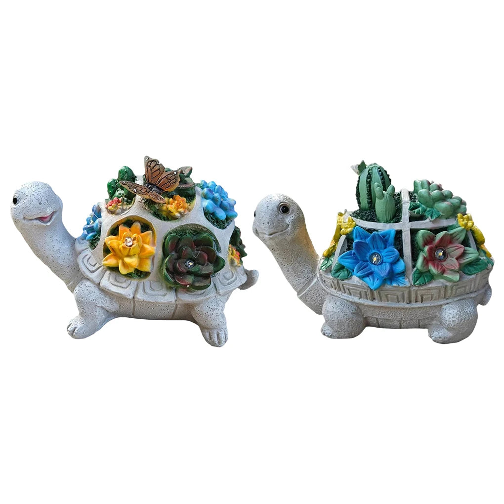 Handicrafts Turtle Garden Ornament With Solar Night Light Outdoor Decoration Solar Night Light Ornaments
