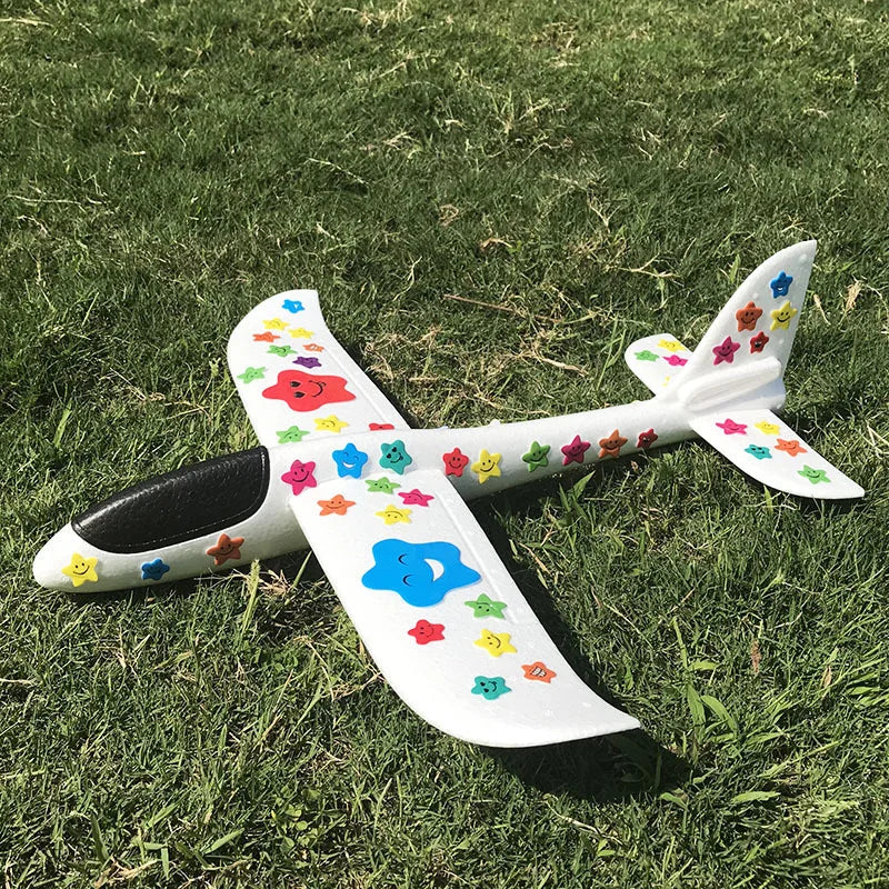 Reinweiß 49 cm großes Schaumflugzeug Segelflugzeug Modell Handwurf Flugzeug Outdoor Kinderspielzeug Flugzeug Kinder Geburtstag &amp; Party Kreativ 