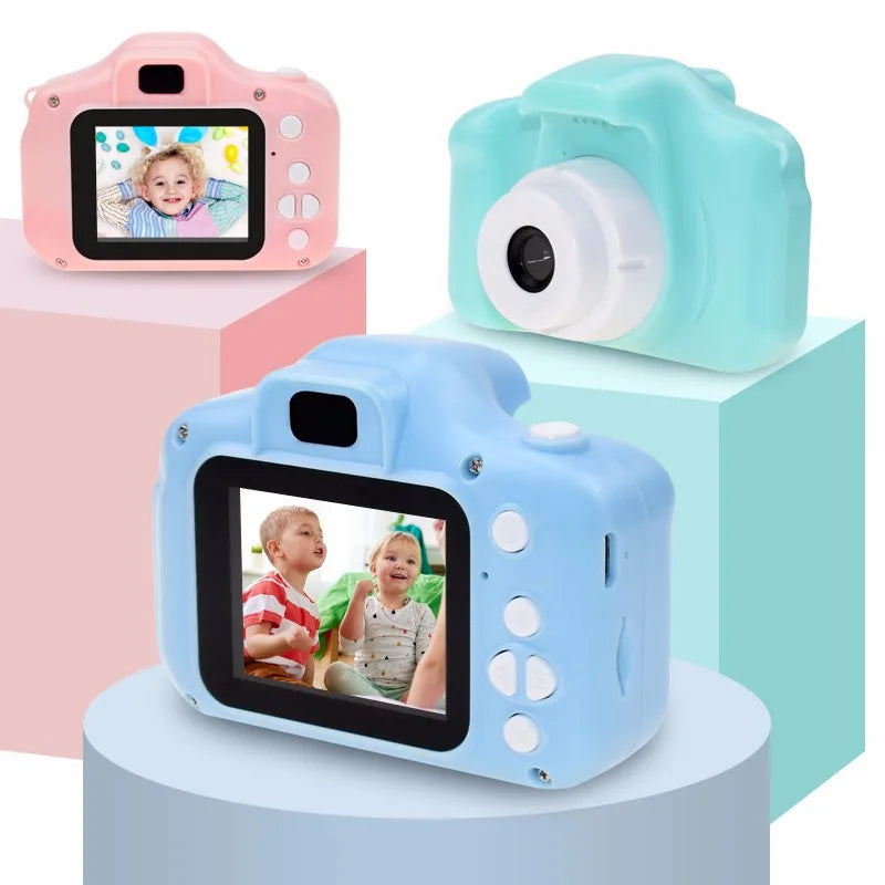 Mini Cartoon Photo Camera Toys 2 Inch HD Screen Children Digital Camera Video Recorder Toys for Kids Girls Gift