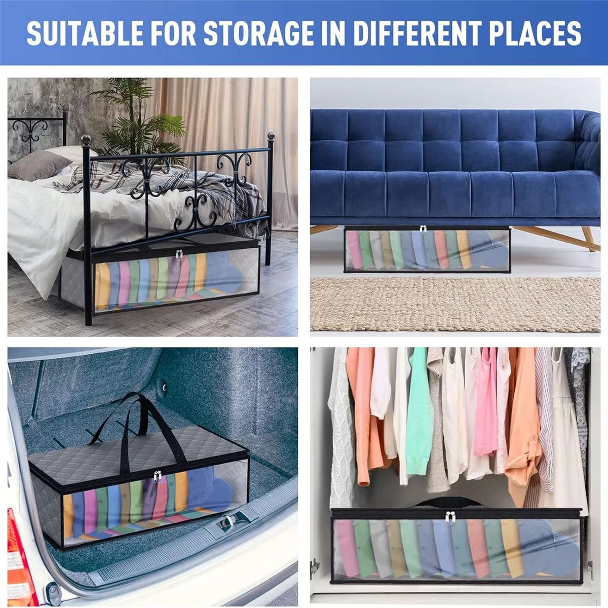 2er-Pack Hut-Aufbewahrungstaschen für Baseball-Kappen, Hut-Organizer-Etui, Huthalter-Gestell mit 2 Tragegriffen gegen Feuchtigkeit im Schrank