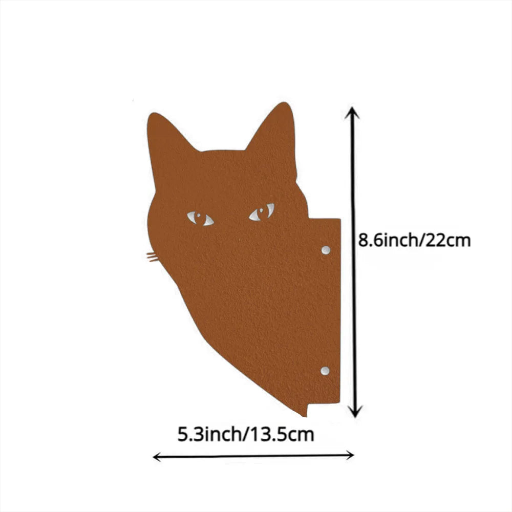 Cat Family Garden Stakes Decorative Cute Cat Garden Decorative Silhouette Animal Outdoor Statues For Cat Yard Garden Lawn