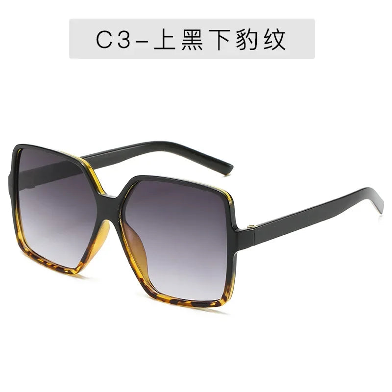 2025 Fashion Women Oversize Sunglasses Gradient Plastic Brand Designer Female Sun Glasses