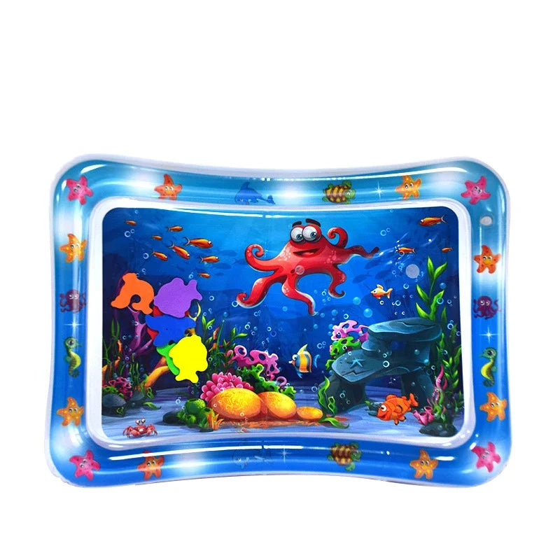 Infinno Aufblasbare Tummy Time Matte, Premium Baby-Spielmatte, Aufblasbares Wasserkissen, Interaktives Babyspielzeug für die sensorische Entwicklung 
