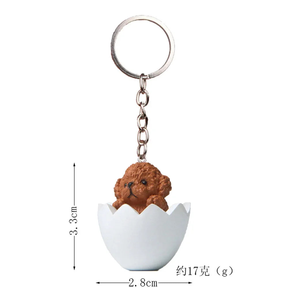 Fashion Alloy French Bulldog Pug Dog Keychain Cute Pet Dog Keyring Bag Handbag Charm Accessories For Women Animal Lovers Gifts
