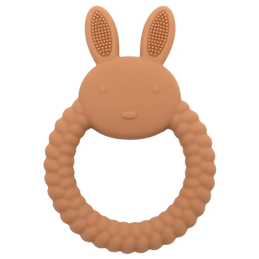 1 Stücke Baby Beißring Silikon Spielzeug BPA FREI Cartoon Kaninchen Pflege Zahnen Geschenke Baby Gesundheit Molaren Kauen Neugeborenen Zubehör Spielzeug 