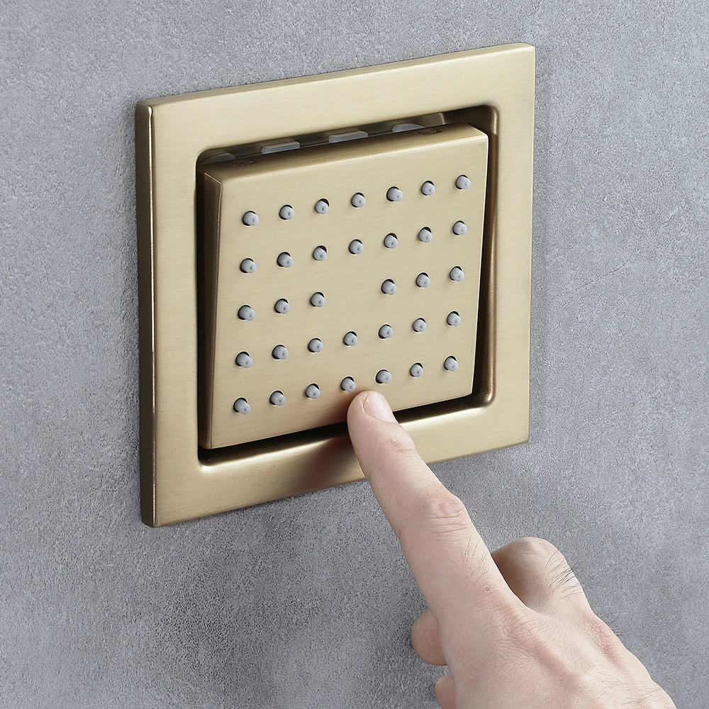 M Boenn Emotional Appeal Paar Musik Spa Doppelter Regenduschkopf Badezimmer Duschsystem Druckknopf Typ Thermostat Armaturen 