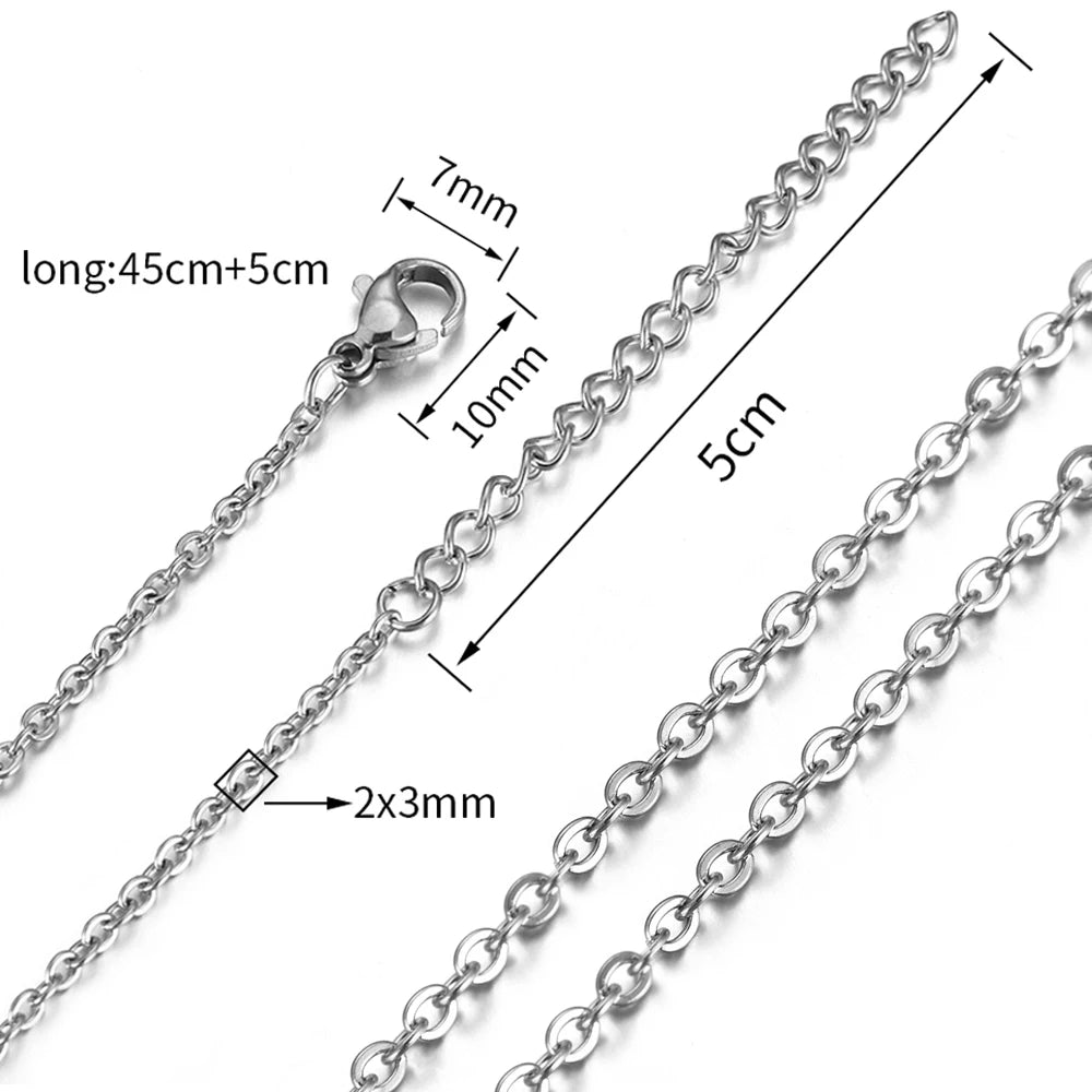 No Fade 5pcs Stainless Steel Twist Chain Necklace Box Snake Chain with Clasp Open Ring DIY Men Jewelry Making Findings Accessory