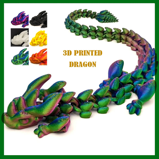 3D-gedrucktes Modellspielzeug Drache Mehrgelenk-Ornament Kinderspielzeug Realistische Tierfiguren Dekorationen Linderung von Desktop-Geschenken für Jungen 