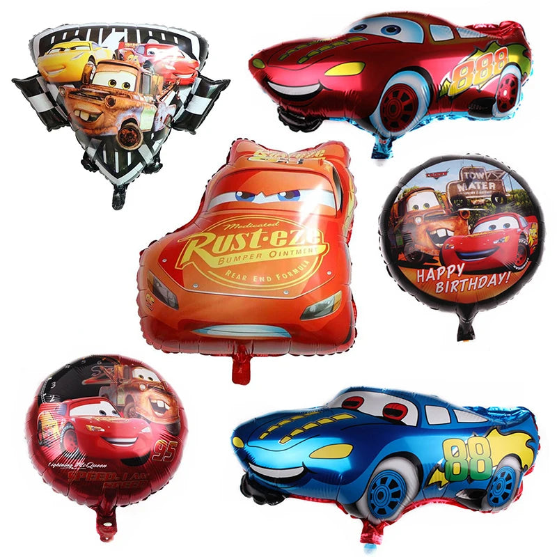 Disney McQueen Cars Helium Foil Balloons Cartoon Theme Racing Wedding Birthday Party Baby Shower Kids Toys Decoration Supplies