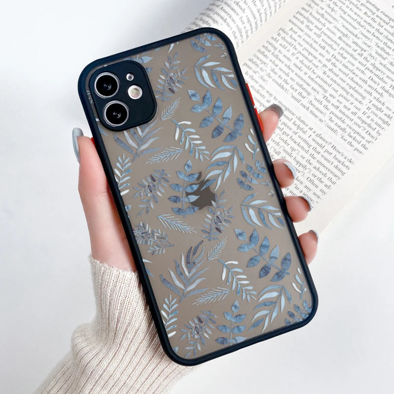 Fashion Flower Phone Case For Samsung Galaxy S25 S24 S23 S22 Ultra S21 FE Plus A15 A35 A55 A34 A54 A33 A53 A52S Clear Back Cover