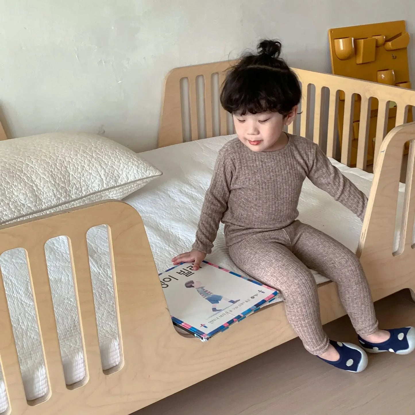 Autumn Baby Winter Knitwear Boys Stripe Round Collar Soft Soild Pajamas Sets Children Clothing Warm Thickening Girls