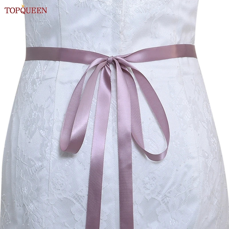 TOPQUEEN S119 Wedding Dress with Decorative Decals Wedding Dress Accessories Wedding Dress with Luxury Diamond Handmade