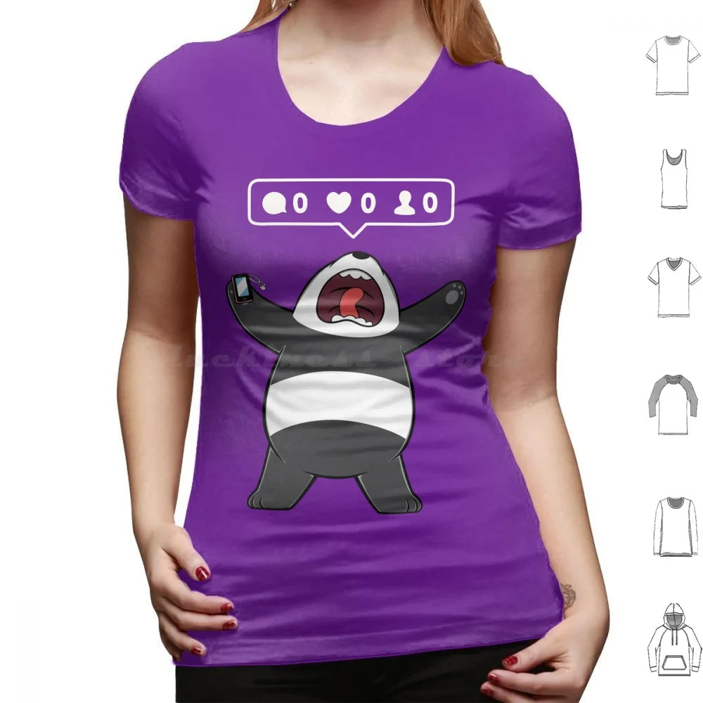 Life In A Rectangular Form T Shirt 6xl Cotton Cool Tee Panda Bear Cartoon Grizzly Ice Polar Cool Cute Animation Tv Gumball