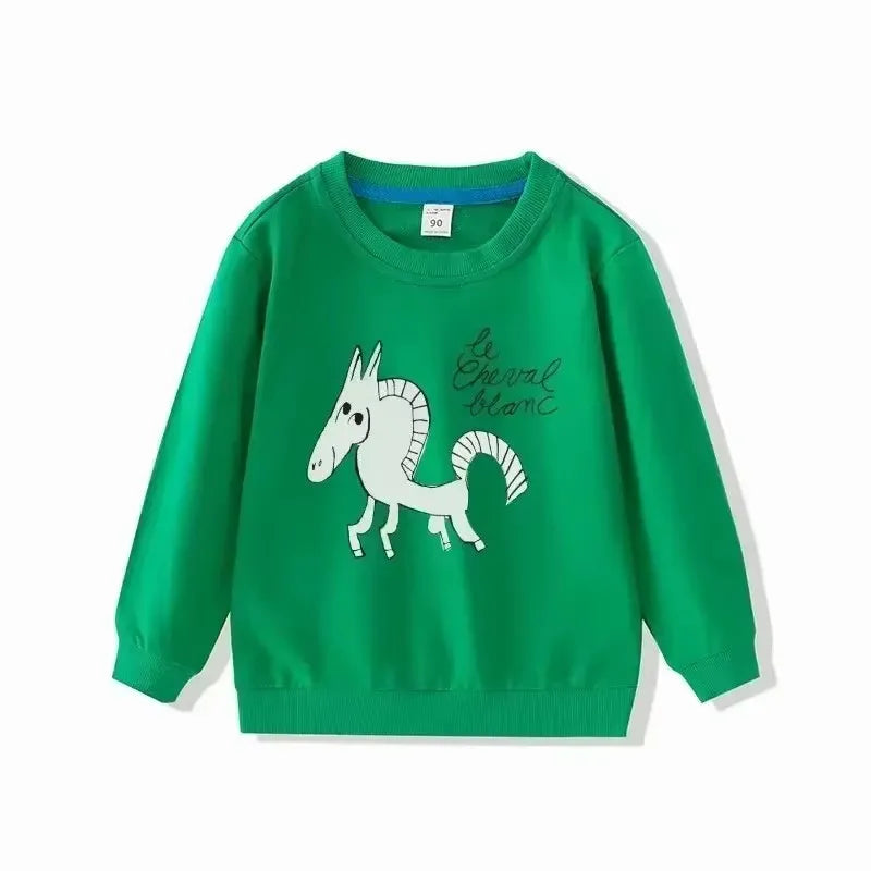 Kids Sweatshirts 2024 Autumn Girls Clothing Cartoon Baby Pullover Boys hoodies Terry Children Top Tees Outfits