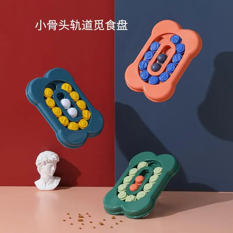 Pet Supplies Cat Dog Turntable Eating Anti-choking Food Puzzle Feeding Interactive Toy Slow Food Tray