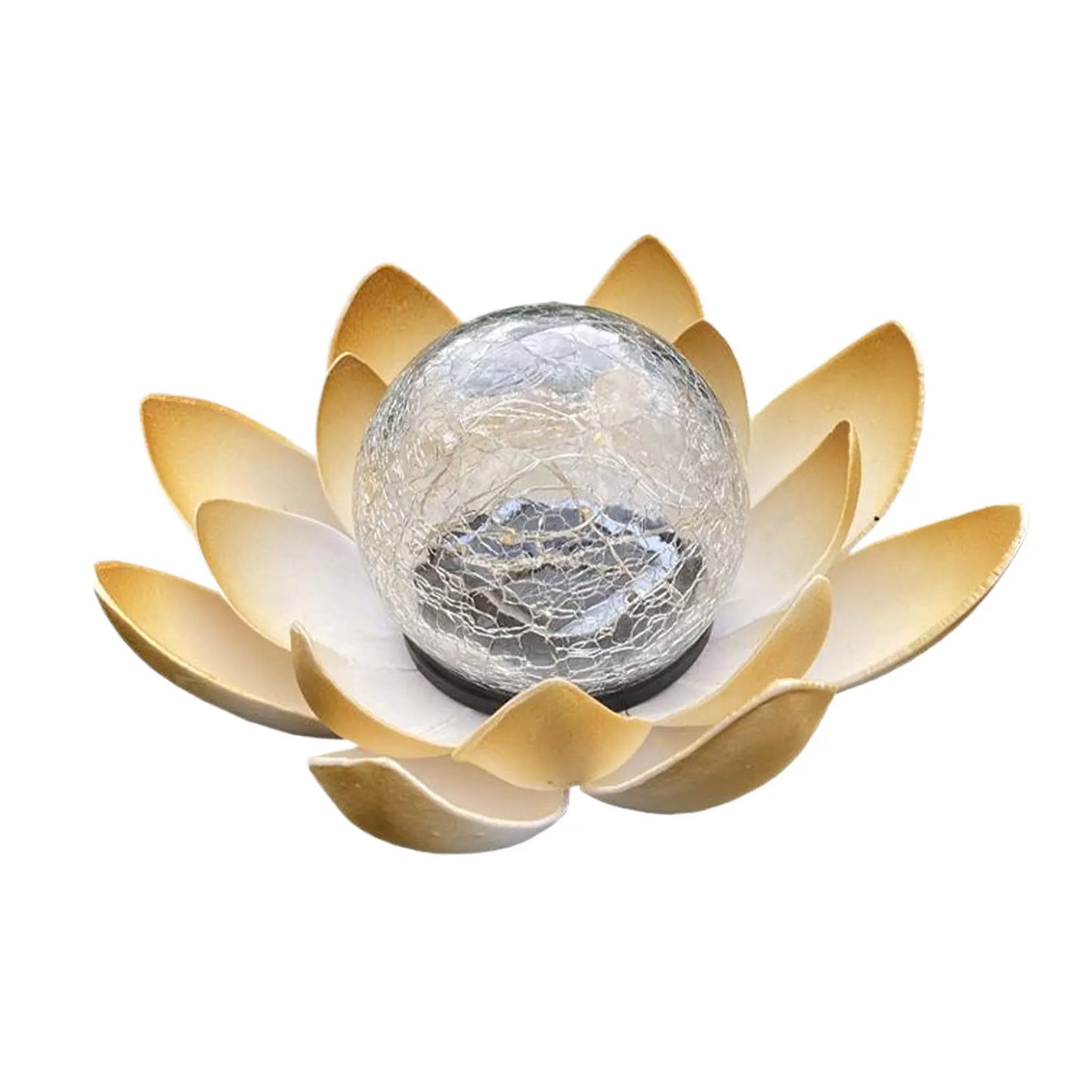 Lotus Shaped Garden Solar Lights Cracked Glass Ball Garden Lamp Halloween Christmas Outdoor Patio Lawn Garden Decoration !!!