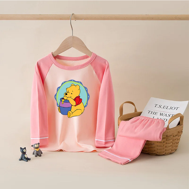 Winnie the Pooh  Cotton Kids Pajama Sets ,Sleeping Clothing Sets, long Sleeve Pants Sleepwear