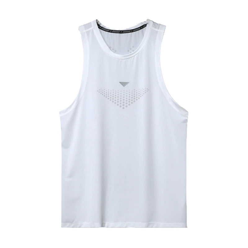 (M-3XL) سترة رياضية سريعة الجفاف للرجال للجري وكرة السلة وفضفاضة بمقاس كبير وقمصان رياضية بدون أكمام للتمرين 