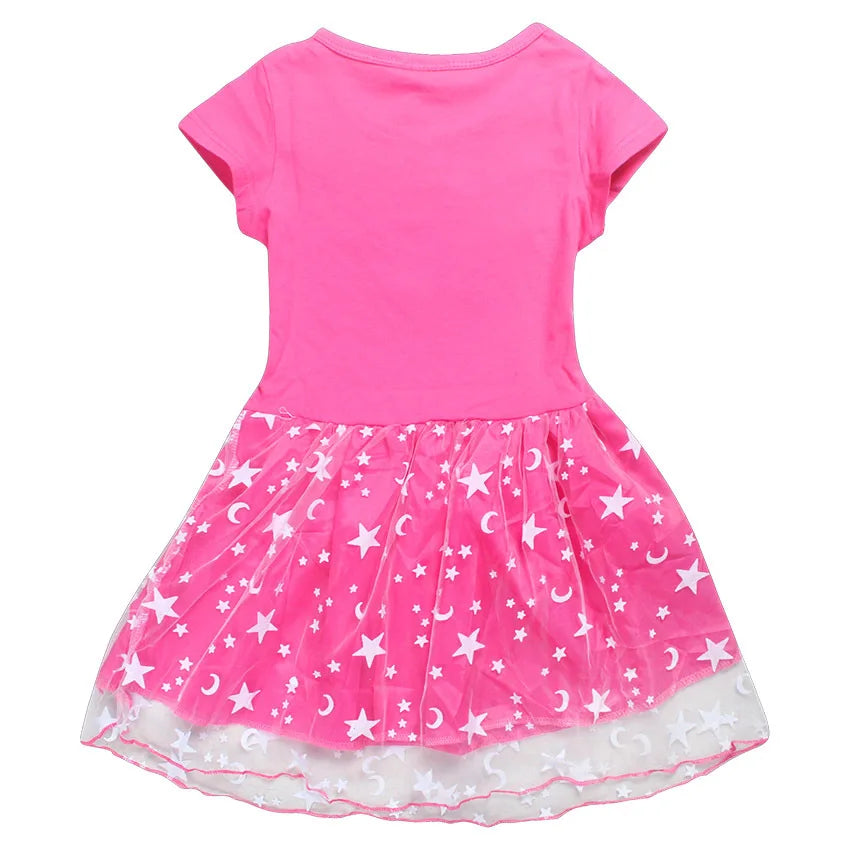 Anime Aphmau Dress Kids Cute Short Sleeve Clothes for Baby Girls Kawaii Casual Dresses&small Bag Children Summer Holiday Outfits