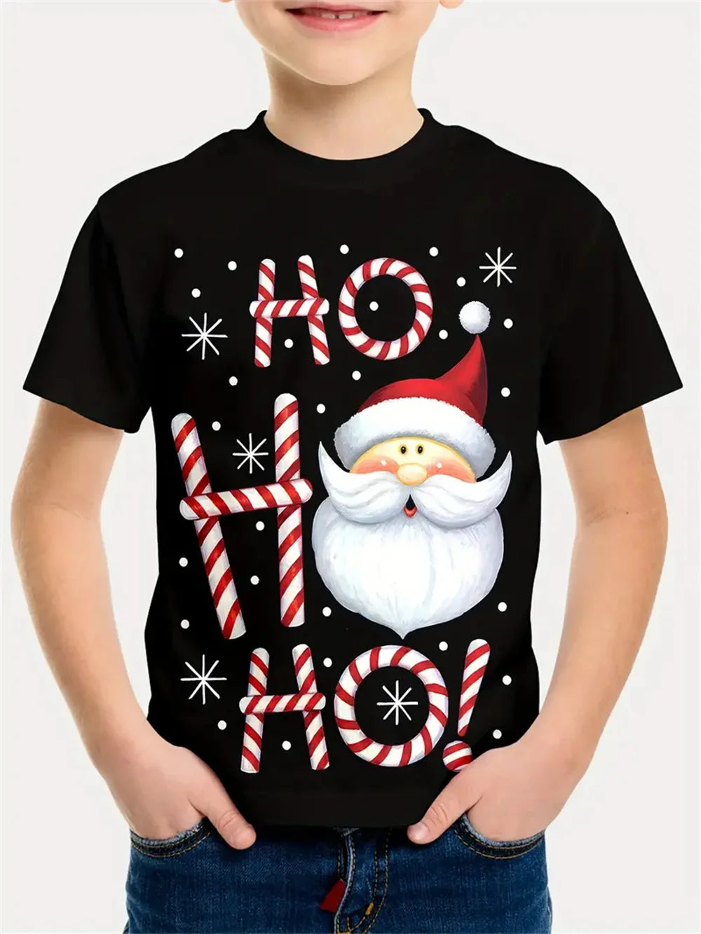 Christmas Santa Claus 3d Print Tee Shirt Kids Boys Clothes Short Sleeve Casual Children's Clothing Fashion T Shirt For Boys