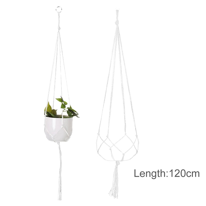 Hanging Plant Handmade Macrame Courtyard Garden Decoration