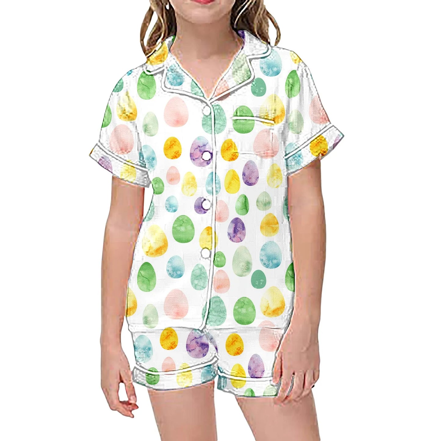 Cute Roller Monkey Print Pajama Short Sleeve Shirt And Shorts Pajama Set Sleepwear 2 Piece Set Pajamas For Kids Children Graphic