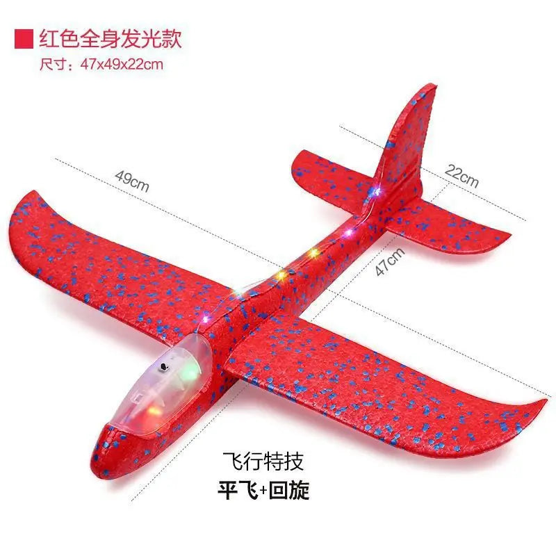 Reinweiß 49 cm großes Schaumflugzeug Segelflugzeug Modell Handwurf Flugzeug Outdoor Kinderspielzeug Flugzeug Kinder Geburtstag &amp; Party Kreativ 