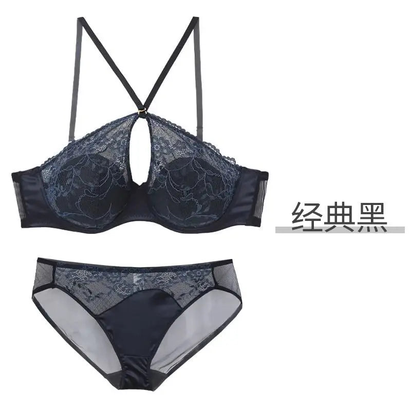 Lingerie Lingerie Women Big Boobs show small bosom set gathered on the French bra thin top tomei back 2024 new explosion