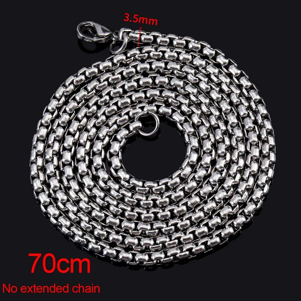 No Fade 5pcs Stainless Steel Twist Chain Necklace Box Snake Chain with Clasp Open Ring DIY Men Jewelry Making Findings Accessory