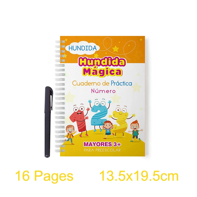 Magic Practice Copybook SANK Reusable Arabic for Kid Writing Groove Arabic Alphabet Wordpad Kids Word Calligraphy