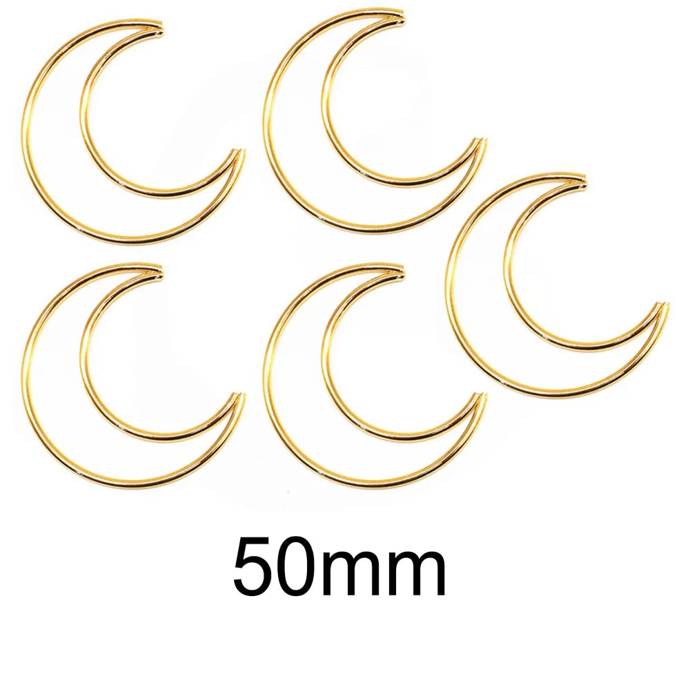 10pcs/5pcs Ramadan Gold ColorMetal Dream Catcher Dreamcatcher Ring Macrame Craft Hoop DIY Wedding Wind Chime Hanging Decorations