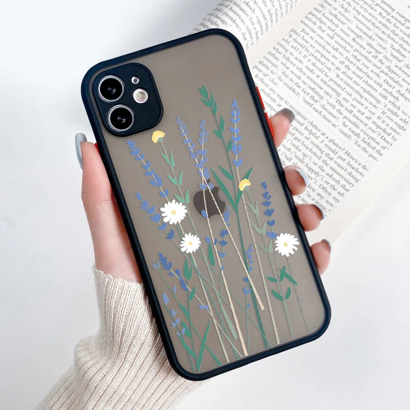Fashion Flower Phone Case For Samsung Galaxy S25 S24 S23 S22 Ultra S21 FE Plus A15 A35 A55 A34 A54 A33 A53 A52S Clear Back Cover