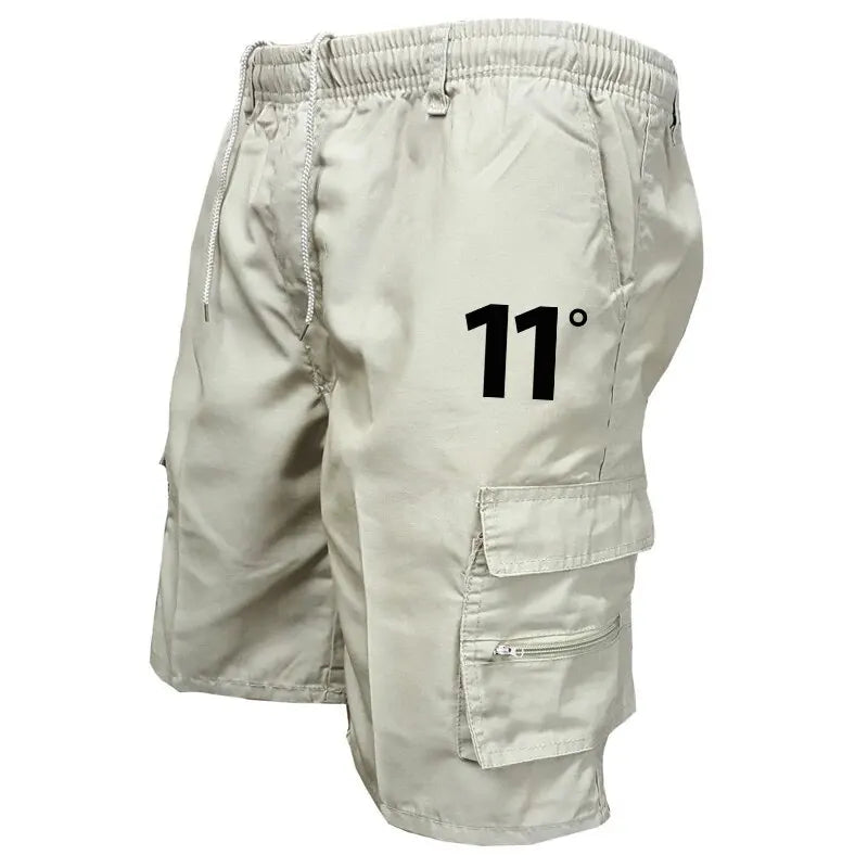 Outdoor-Cargo-Shorts Herren-Overalls Elastische Taille Radlerhose Mehrere Taschen Lockere Arbeitsshorts Strandsport Bedruckte Hose 