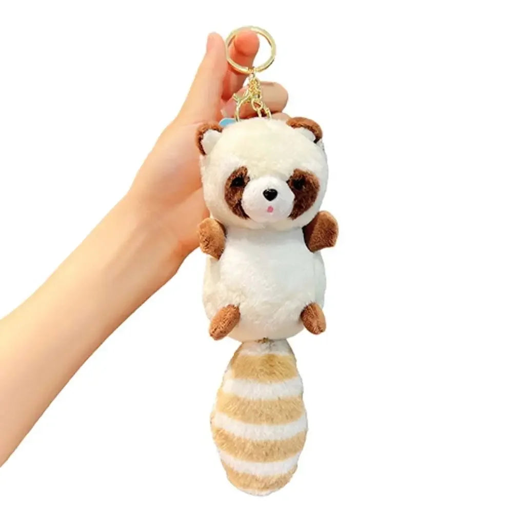 Pendant Bag Accessories DIY Trinket Exquisite Raccoon Plush Pendant Raccoon Plush Keychain Plush Keychain Stuffed Animal Toys