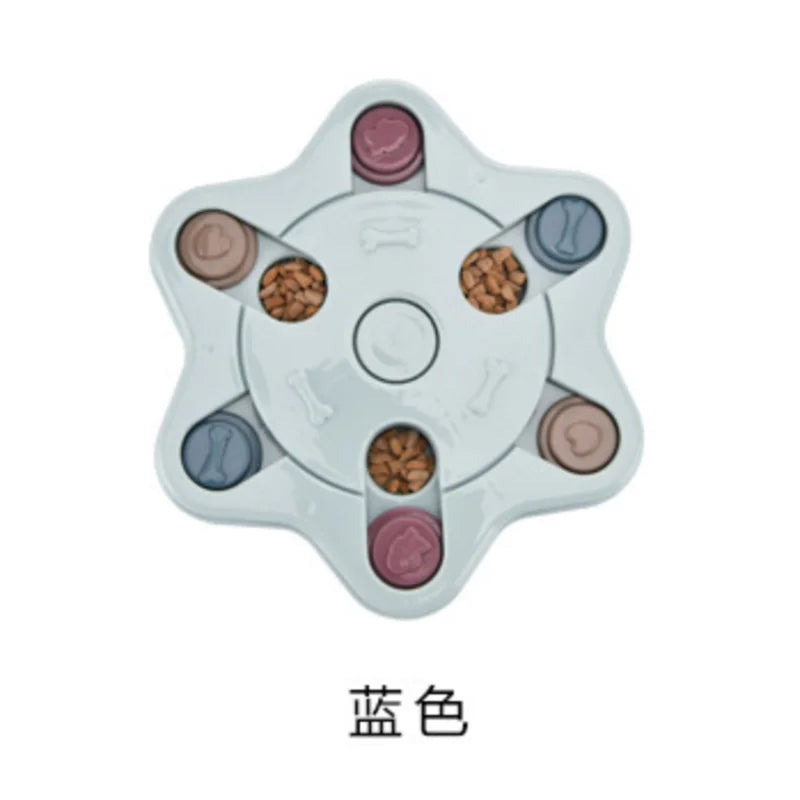 Pet Supplies Cat Dog Turntable Eating Anti-choking Food Puzzle Feeding Interactive Toy Slow Food Tray