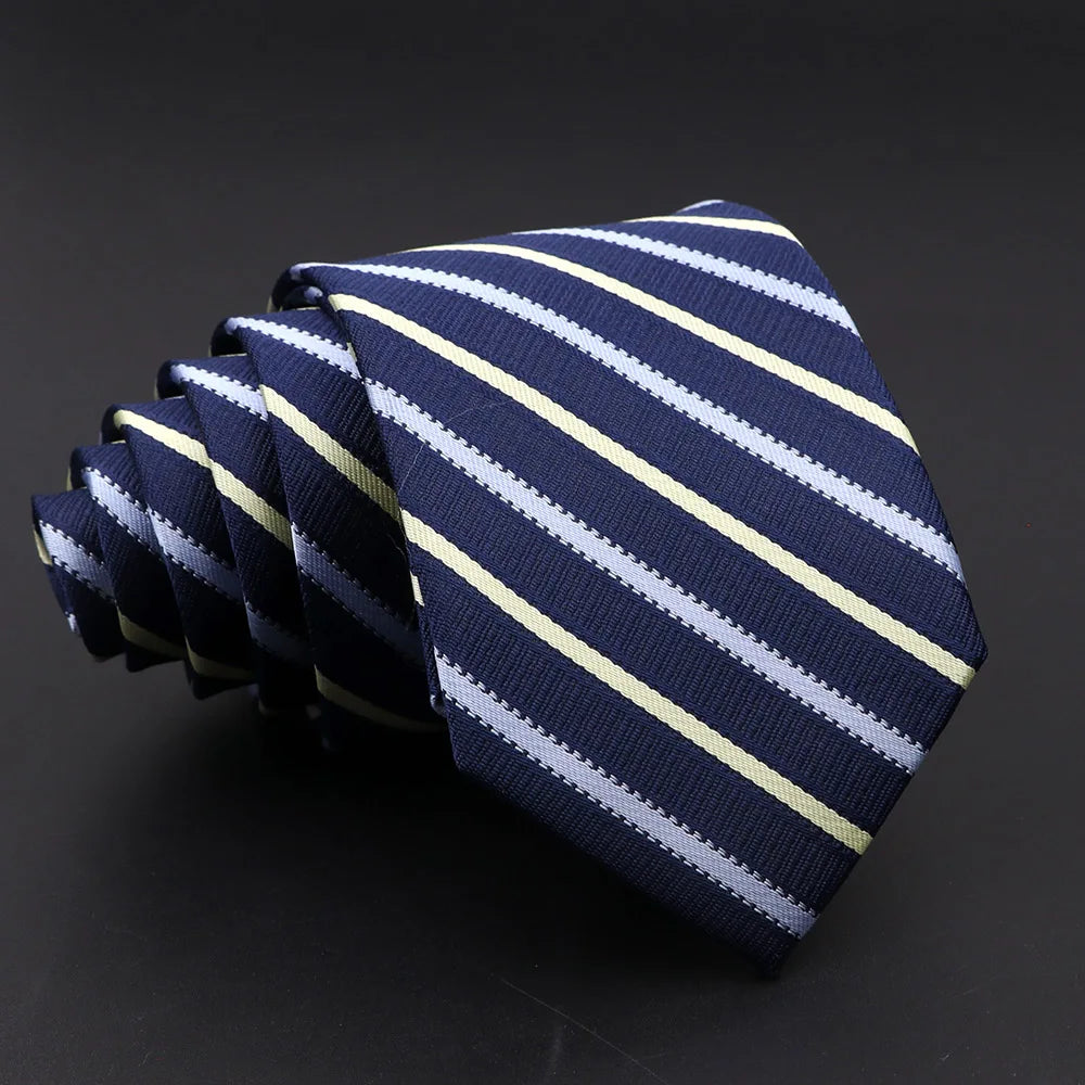 Fashion Men's Classic Stripe Ties Wedding Business Neckties Jacquard Narrow Tie Party Formal Suit Shirt Gravatas Accessory Gift mon